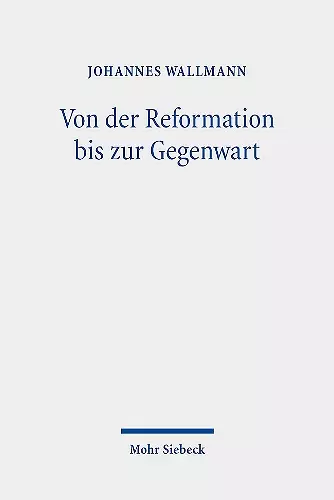 Von der Reformation bis zur Gegenwart cover