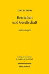 Herrschaft und Gesellschaft cover