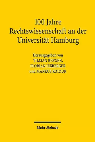 100 Jahre Rechtswissenschaft an der Universität Hamburg cover