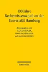 100 Jahre Rechtswissenschaft an der Universität Hamburg cover