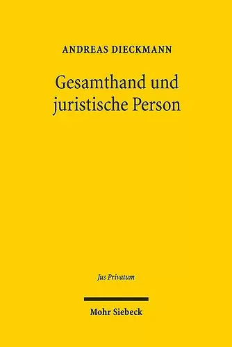 Gesamthand und juristische Person cover