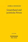 Gesamthand und juristische Person cover