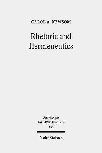 Rhetoric and Hermeneutics cover