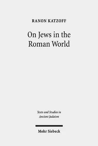 On Jews in the Roman World cover