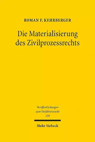 Die Materialisierung des Zivilprozessrechts cover