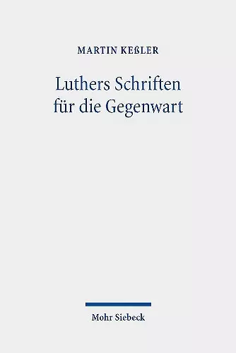 Luthers Schriften für die Gegenwart cover