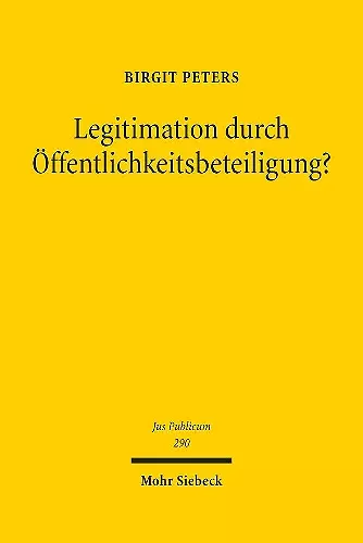 Legitimation durch Öffentlichkeitsbeteiligung? cover