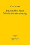 Legitimation durch Öffentlichkeitsbeteiligung? cover