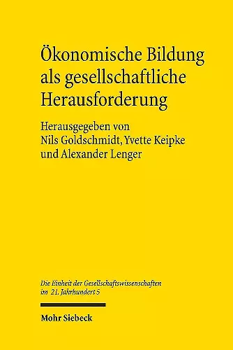 Ökonomische Bildung als gesellschaftliche Herausforderung cover