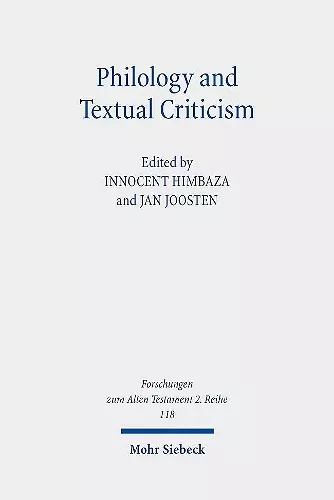 Philology and Textual Criticism cover