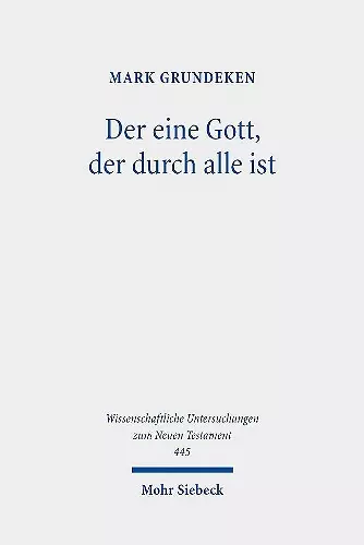 Der eine Gott, der durch alle ist cover