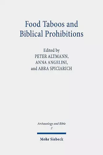 Food Taboos and Biblical Prohibitions cover