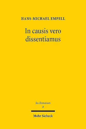 In causis vero dissentiamus cover