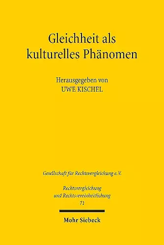 Gleichheit als kulturelles Phänomen cover