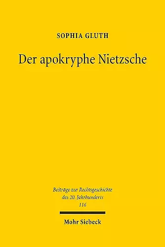 Der apokryphe Nietzsche cover