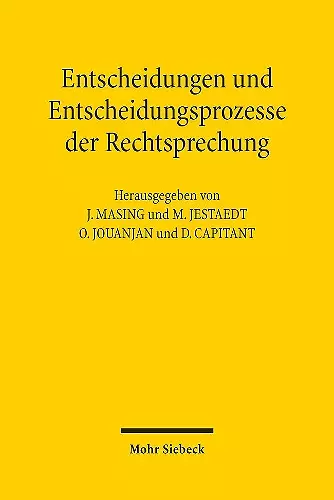 Entscheidungen und Entscheidungsprozesse der Rechtsprechung cover