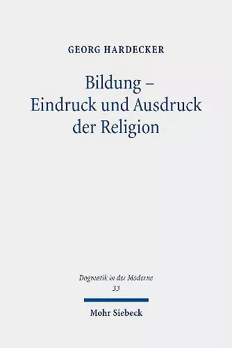 Bildung - Eindruck und Ausdruck der Religion cover