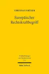 Europäischer Rechtskraftbegriff cover