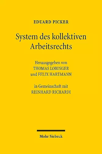 System des kollektiven Arbeitsrechts cover