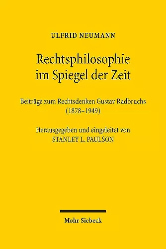 Rechtsphilosophie im Spiegel der Zeit cover