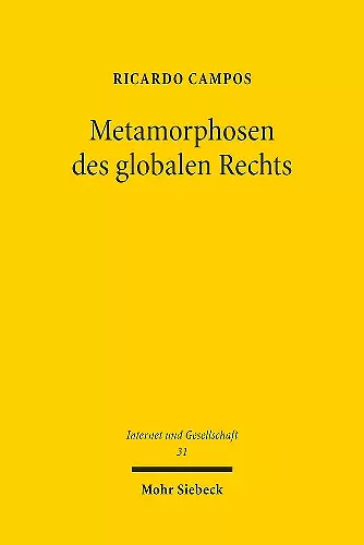 Metamorphosen des globalen Rechts cover