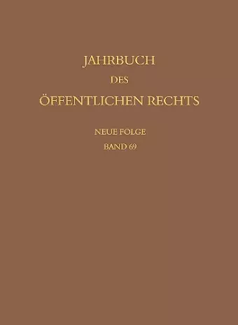 Jahrbuch des öffentlichen Rechts der Gegenwart. Neue Folge cover