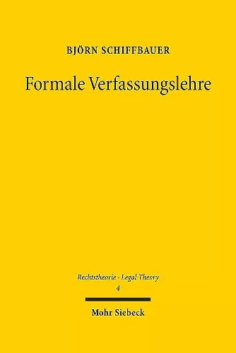 Formale Verfassungslehre cover