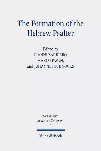 The Formation of the Hebrew Psalter cover