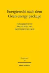 Energierecht nach dem Clean energy package cover