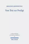 Vom Text zur Predigt cover