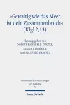 "Gewaltig wie das Meer ist dein Zusammenbruch" (Klgl 2,13) cover