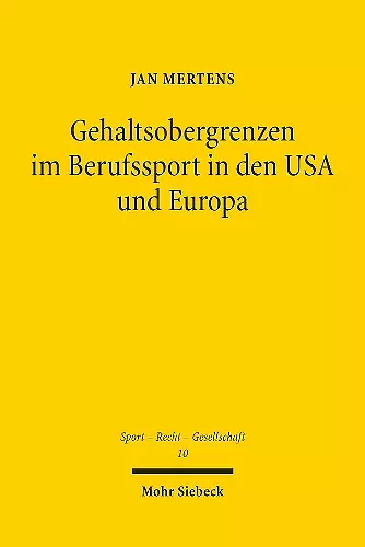 Gehaltsobergrenzen im Berufssport in den USA und Europa cover