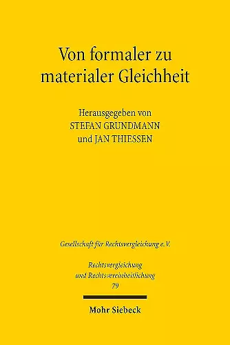 Von formaler zu materialer Gleichheit cover