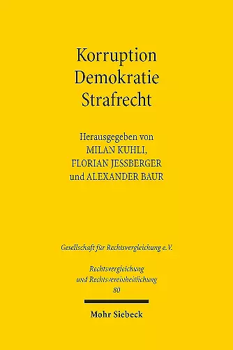 Korruption - Demokratie - Strafrecht cover