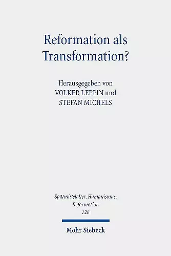 Reformation als Transformation? cover