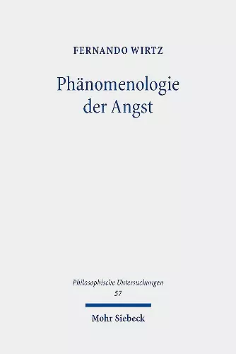 Phänomenologie der Angst cover