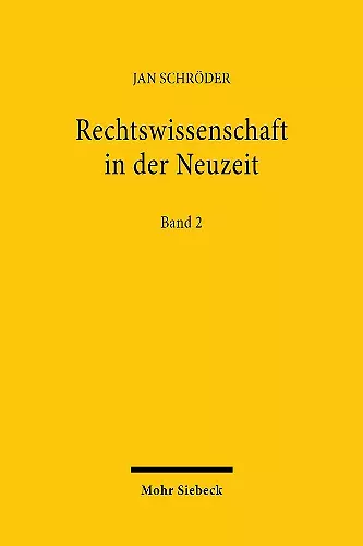 Rechtswissenschaft in der Neuzeit cover