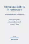 International Yearbook for Hermeneutics / Internationales Jahrbuch für Hermeneutik cover