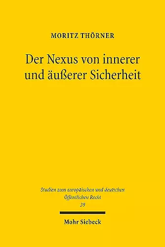 Der Nexus von innerer und äußerer Sicherheit cover