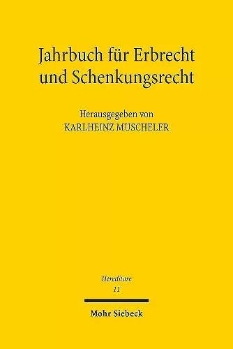 Jahrbuch für Erbrecht und Schenkungsrecht cover