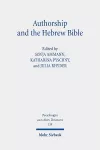 Authorship and the Hebrew Bible cover