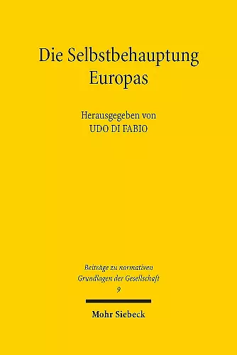 Die Selbstbehauptung Europas cover