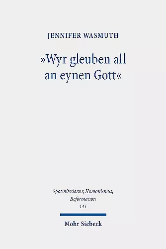 "Wyr gleuben all an eynen Gott" cover