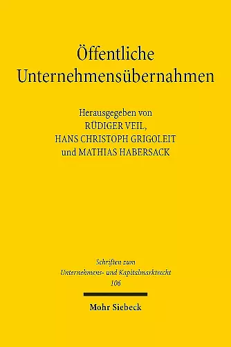 Öffentliche Unternehmensübernahmen cover