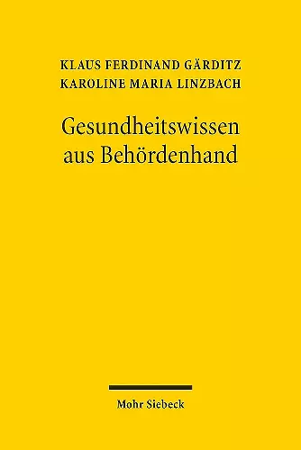 Gesundheitswissen aus Behördenhand cover