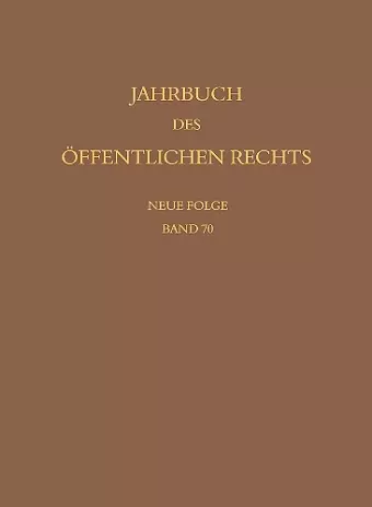 Jahrbuch des öffentlichen Rechts der Gegenwart. Neue Folge cover