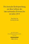 Die deutsche Rechtsprechung auf dem Gebiete des Internationalen Privatrechts im Jahre 2019 cover