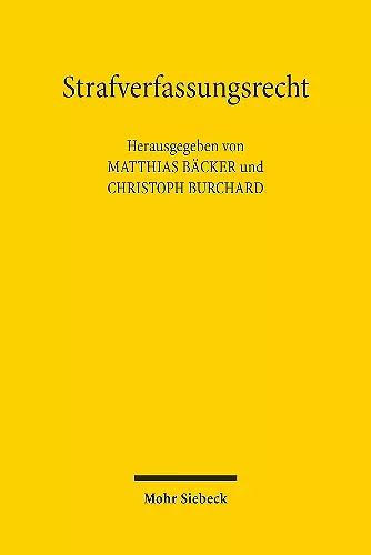 Strafverfassungsrecht cover