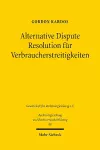 Alternative Dispute Resolution für Verbraucherstreitigkeiten cover