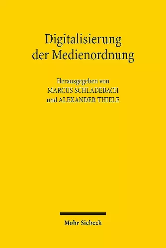 Digitalisierung der Medienordnung cover